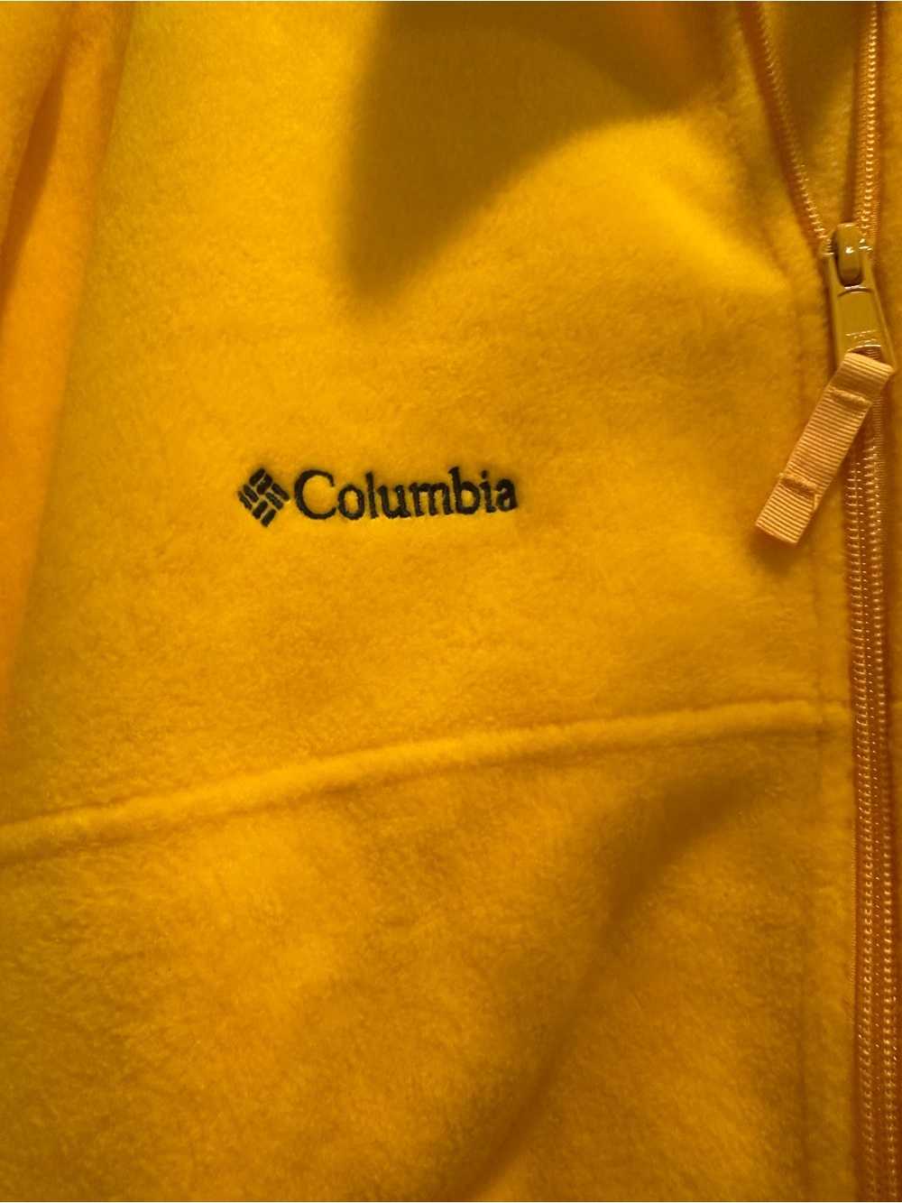 Columbia Bright Yellow WVU Logo Full-Zip Fleece Jacket - Picture 4 of 5